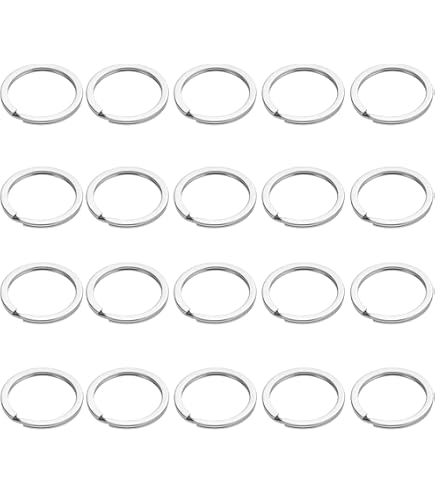 Anelli Doppi Portachiavi Metallo Argentato - 240 Pezzi ø30mm - Foto 6