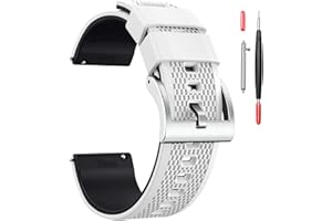 HEMSUT H Hemsut Silicone Watch Bands, 18mm 20mm 22mm Quick Release Rubber Watch Strap for Men Women Soft Replacement, 10 Colors for Choose