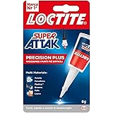 Loctite Super Attak Precision Plus, Colla liquida trasparente con beccuccio extra lungo, Colla attaccatutto forte multimateri