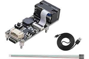 XICOOLEE Embedded 1D 2D Barcode Scanner Module, QR Code Reader with USB Type-C & TTL UART Interface, Fast Decoding on Screen & Paper, for Arduino Raspberry Pi POS Kiosk ATM Integration