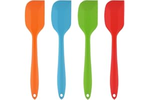 MOACC Spatules en Silicone, Ustensiles en Silicone, Résistant à la Chaleur de Anti-adhé Non Toxiques sans BPA, Outil de Cuisson Patisserie, Set de 4