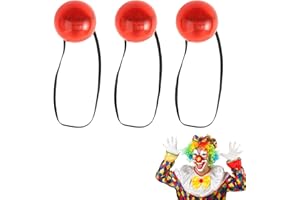 KARELLS Clownsnasen,Blinkende Rote Nase,3 PCS Beleuchtete Clownsnase,Weihnachts-Clownsnase mit Gummiband,Leuchtende Rote Nase,Leuchten Clownsnase,Glühende Rote Nase,LED Rote Nase,Blinkende Clown Nase