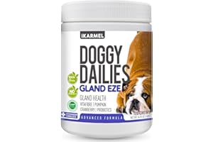 iKARMEL Doggy Dailies | Advanced Anal Gland Support Chews for Dogs | No Scoot Pet Supplements | Fibre Supplement With Pumpkin Powder for Dogs | Dog Digestion Tablets Formulated by Vets | 120