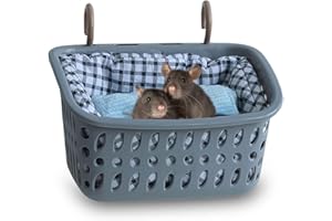 JWSHANG JW Shang Rat Hammock - Chew Proof, Warm Bed, Small Animal Hanging Hammock for Rat, Mouse, Guinea Pig, Chinchilla, Sugar Glider, Ferret (Large)