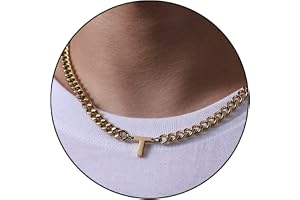 Halsband Mäns Kedja med bokstäver A-Z Silver Guld Svart Brevkedja Rostfritt stål Hängande Halsband Halsband Män 18 + 2 tums G