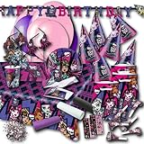 1 Buchstabengirlande HAPPY BIRTHDAY, 6 Einladungskarten mit Umschlägen