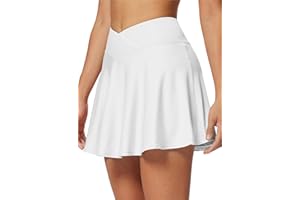 baleaf Rock Damen Rock mit Hose drunter Tennisrock Tasche Skort high Waist