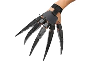 YUYTE Dedos de la Articulación de Halloween, Accesorios de Cosplay de Halloween, Juguetes Divertidos Negros de la Mano Izquierda, Suministros de Fiesta de Extensión de Dedo de Terror Accesorios de(02)