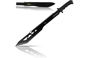 Grande Machete Xforst Affilata X-MTech, Lunghezza totale: 64,5 cm, con lama fissa e custodia inclusa.
