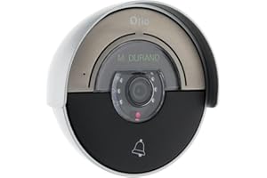 Otio - Placa De Calle Moon Para Videoportero A Componer - Cámara Gran Angular Con Visión Nocturna - Montaje En Techo - Apertura De Portal Y Cerradura Eléctrica - Aluminio - Negro