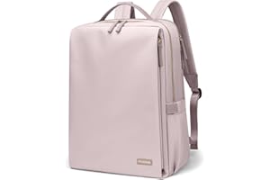 GOLF SUPAGS Sac à Dos élégant Pour Ordinateur Portable Pour Femme, Approuvé Par Les Compagnies Aériennes, Voyage, Travail, école, Sac à Dos Décontracté Pour Ordinateur Portable de 15,6 Pouces (Gris Rose)