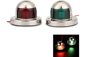 Youngine LED Navigation Bow Light Stainless Steel 12V Marine Boat Yacht Light Sailing Signal Lamp, Red & Green