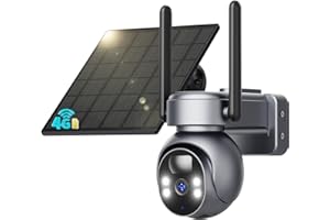 SEHMUA 4G Telecamera Esterno con Pannello Solare, 2K HD Videocamera Sorveglianza Visione 360° Senza Fili con SIM Scheda, Rilevamento PIR e Audio Bidirezionale, Visione Notturna a Colori, IP66