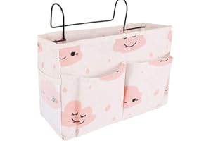 LYSPACE Bedside Hanging Storage, Bedside Organizer Pocket Bedside Hanging Storage Bed Pockets Baskets Caddy Organiser for Bed Rails, Sofa, School Dorm Room Bunk Bed