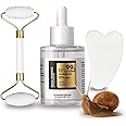 Snail Mucin Serum, Snail Mucin Moisturiser - With Jade Roller And Gua Sha Set - Anti Aging & Anti Wrinkle Face Serum For Women Mature Skin, Beauty Gifts Sets For Women