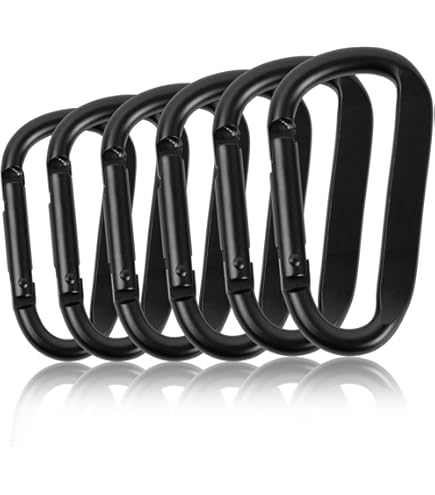 Pullther Karabinerhaken 10 Stück - 56mm Aluminium Für Outdoor & Schlüssel