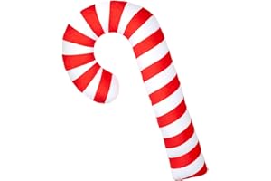 FEROCITY Dekoracyjna aksamitna poduszka na Boże Narodzenie w kształcie laski cukrowej | przytulny, miękki materiał | świąteczna dekoracja z motywem bożonarodzeniowym dla dzieci i pokoju 55 x 8 cm |