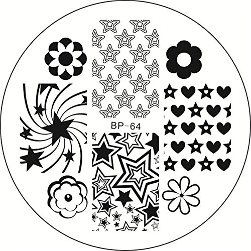 Born Pretty Nail Art Stamping Template Image Plate Star Flower
