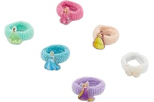 Claire's Disney Lot de 6 élastiques à cheveux à paillettes pour enfants, petites filles et tout-petits Multicolore