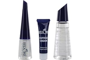 Herome - Pack Azul Tratamiento Uñas Débiles y Dañadas | para Uñas que se Rompen y No crecen. Contiene 1 Endurecedor Fuerte de Uñas, 1 Crema para Cutícula, 1 Quitaesmalte sin Acetona