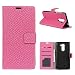 Produktbild Lenovo K8 Note 5.5" Hülle, CHIHENG Strukturiertes Webmuster PU Leder TPU Innen Magnetisch Kreditkarte Brieftasche Flip Schale Tasche Schutzhülle Stand Case Cover für Lenovo K8 Note 5.5" Rosa