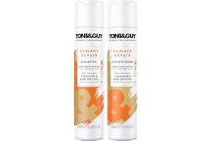 TONI&GUY Toni & Guy Bundle of Shampoo 250ml and Conditioner 250ml that intensely Nourishes Damaged Hair Making Stronger and More Resilient With Every Wash