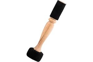 AVANDA Mazza/batacchio tibetano a due lati con testa in feltro di media durezza per colpire e pelle morbida per sfregare le ciotole. Legno di palissandro naturale. Realizzato a mano.