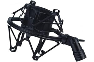 Proel APM225 - Supporto Professionale Ragno anti-vibrazione con doppia molla elastica e guaina protettiva per microfono a condensatore (Ø min - max: 44-48 mm), Nero (APM225)