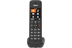 ‎GIGASET Gigaset C575HX - DECT-Mobilteil mit Ladeschale - Fritzbox-kompatibel - Schnurloses Telefon für Router und DECT-Basis - großes TFT Farbdisplay, schwarz [Deutsche Version] [Ohne Basis]