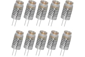 POCKETMAN 10 sztuk żarówki LED G4 DC 12 V aluminiowa żarówka G4 Pin bez migotania COB lampa LED (ciepła biel)