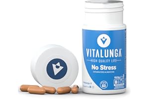 VITALUNGA HIGH QUALITY LIFE Ashwagandha+Rodiola Rosea+Griffonia 5-Htp+Schisandra Integratore Stanchezza Fisica Mentale Stress Ansia Dormire Bene 60 Capsule Vegan Vitalunga