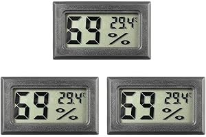HYNNIO Mini Hygrometer Small Digital Thermometer Hygrometer LCD Monitor Indoor Outdoor Humidity Meter Gauge for Car Greenhouse Home Office (3)