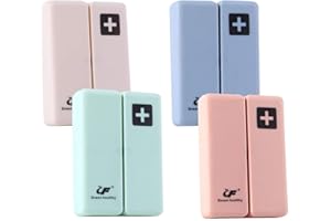 EACHPT 4pezzi portapillole organizzatore scatole per pillole plastica con 7scomparti e coperchio impermeabile viaggio portatili scatola medicinali per vitamine