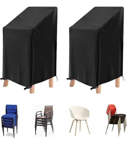 Housses De Chaise De Jardin En Tissu Oxford Imperméable - Anti-UV, Avec Bande Élastique - Tailles M, L, XL