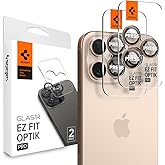 Spigen iPhone 17 Pro/Pro Max /16 Pro/Pro Max ile Uyumlu Kolay Kurulum Kamera Lens Camı Koruyucu GLAS.tR EZ Fit Optik Pro (2 A