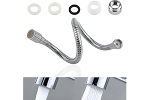 DBALL Extensor Grifo Cocina Acero Inoxidable Con Rotación De 360 Grados Adaptador Grifo Cocina Con Adaptador Apto Para la Mayoría De Grifos De Cocina Baño e Inodoros (50 cm)