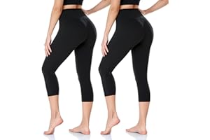 ACTINPUT Capri Leggings for Women High Waisted Tummy Control 3/4 Length Leggings Sports Workout Gym Running Yoga Pants