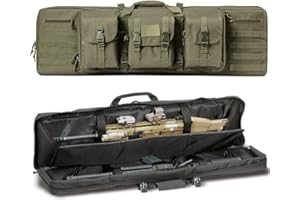 ACEXIER Double Rifle Bag Gepolsterte abschließbare Karabiner Lange Gewehrtasche Gewehrrucksack Waffentasche für Jagd Schießstand Schusswaffentransport mit Molle-System