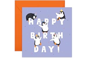 Central 23 Kartka urodzinowa dla niej - pingwin listy urodzinowe - urocze kartki ze zwierzętami dla chłopców i dziewcząt - kartki urodzinowe dla mężczyzn i kobiet - w zestawie zabawne naklejki