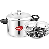 Pigeon Stainless Steel Idly Maker 4 Plates Compatible with Induction and Gas Stove
