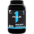 Rule1 1 Whey Blend 100% Whey Protein Powder| Vanilla Ice Cream| 24g protein with Naturally Rich in BCAAs| 27 Servings 1.96 Lbs (891 grams - Package may vary)