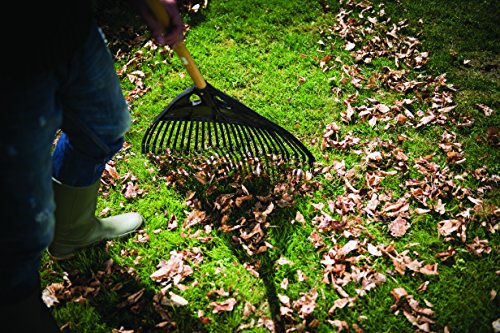 Fiskars Laubbesen, 27 Zinken, Breite 64,6 cm, Kunstoff-Zinken/Aluminium-Stiel, Schwarz/Orange, XL, Solid, 1015645 - 3