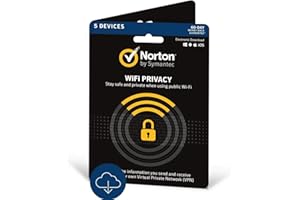 SYMANTEC Norton Wi-Fi Privacy 2019 | 5 Devices | PC/Mac/Android | 12 Month Subscription - Monthly Billing