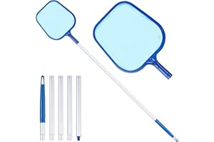 RUITENA Pool Net Skimmer,Hot Tub Nets for cleaning,Swimming Pool Net, Pool Skimmer Net Leaf and Long Pole Mesh Skimmer Clean Tool for Swimming Pool Pond Spas Hot Tubs Fountains Fish Tank
