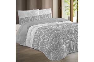 Rufino Díaz Edredón Invierno 450 gr Estampado Zamora 11 (Gris 95-150 cm) - Otoño/Invierno - Suave y cálido para tu Descanso