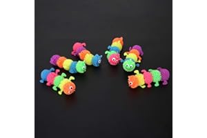 Weiyiroty Cartoon Katzenspielzeug, Tragbares Katzenspielzeug, Buntes Katzen Teaser Spielzeug TPR Interaktives Weiches Katzenspielzeug Simulations-raupe für Katze Haustiere Hund Zuhause