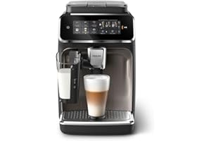 Philips 3300 Serisi LatteGo Tam Otomatik Espresso Makinesi, AquaClean Filtre, 6 İçecek, SilentBrew, Siyah Krom (EP3347/90)