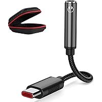 USB C Jack 3,5 mm adapter, iMangoo USB typ C Audio DAC chipset adapter för Samsung A33 A53 M53 Z Flip4 3 S21 FE S22 Ultra S20