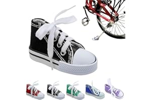 EEIIEY Personalized Moto Foot Support,Small Shoe Motorbike Side Stand Kickstand Extension Pad,Motorcycle Stand Cute Mini Canvas Shoes Side Stand Motorbike Accessories (Black)