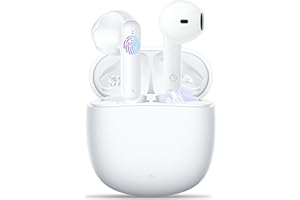 GODYSE Cuffie Bluetooth 5.3 con 4 HD Microfono, ENC Riduzione del Rumore, 2023 Auricolari Wireless In Ear 36 Ore di Riproduzione, Ricarica Rápida, IPX6 Impermeabile per iOS Android (Bianco)